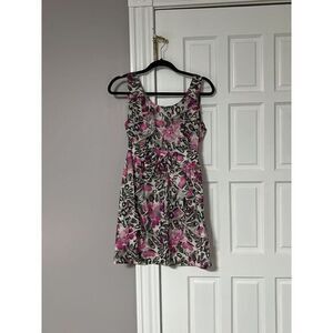 floral ruffle‎ sleeves dress